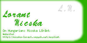 lorant micska business card